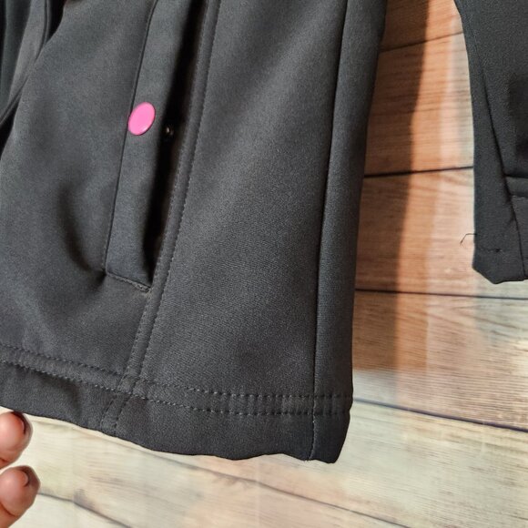 CB Cutter Buck Sport Jacket Women's Size M 10-12 Black Pink Heavyweight Hoodie - Picture 6 of 16